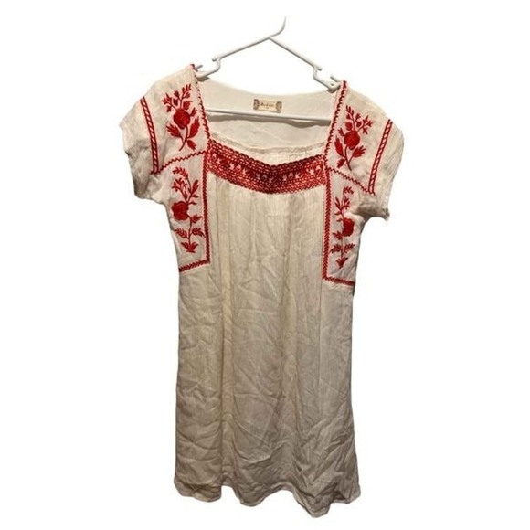 Altar’d State Vintage Inspired Red and Cream Tunic Dress Size M - Picture 1 of 12